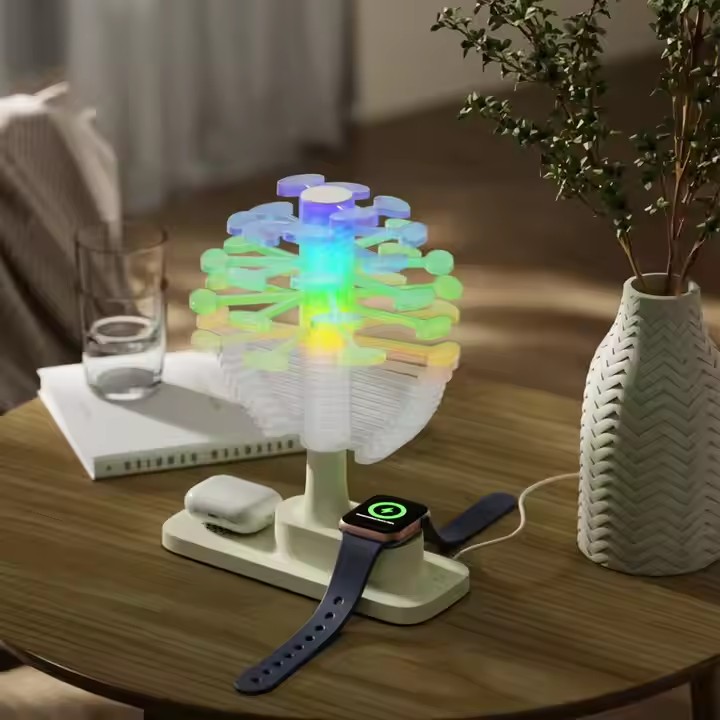 BMP-W2027C Spiral Tree Night Light Wireless Charger