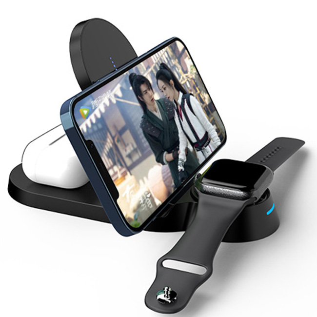 BMP-W1659：Foldable 3 in 1 wireless charger