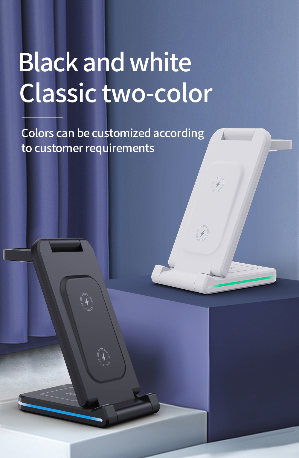 BMP-W2031C 3in1 Wireless Charger(Can support Apple&Samsung Watch)